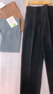Quần tây nữ baggy công sở 2 khuy siêu hot  Quần tây nữ baggy vải tuyết mưa vitex