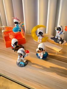 Nano Block Astronaut Model DIY Mainan Balok Bangunan Bata Kit Anak Anak Mainan Pendidikan