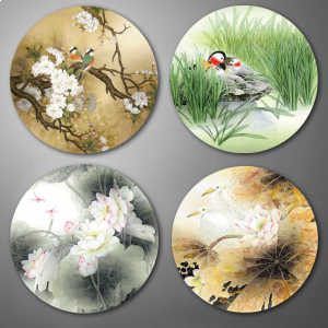 Decorative Miniature Work Calligraphy And Painting round Brush Work Ink And Wash Chinese Traditional Landscape on Xuan Paper