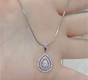 KALUNG TITANIUM SILVER 925 3MOTIF PERHIASAN FASHION WANITA ANTI KARAT ANTI LUNTUR