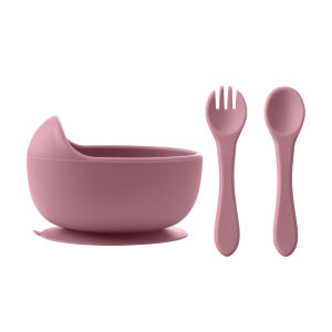 1PCS Silicone  Baby Silicone Suction Feeding Bowls For Kids Waterproof Baby Tableware Spoon Children Dishes Baby Stuff