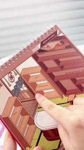 3D Miniature Immersive Storage Sticker Book Exquisite Illustrations PET Die Cut Stickers