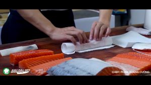 Khăn giấy lau thực phẩm KRCLEAN 500 tờ thấm hút nước siêu dai giấy thấm thịt cá giấy gói thực phẩm