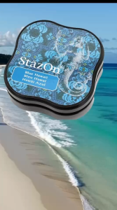 ตลับเปล่า แท่นเปล่า แท่นประทับ ไร้หมึก StazOn (ตลับสีเงิน-ดำ-ไร้หมึก) สำหรับเติมแท่น หมึกกันน้ำ ญี่ปุ่น ปั๊มบนโลหะผ้าพลาสติกไม้หนัง