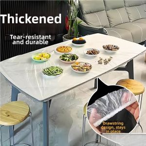Quanhao | Disposable Rectangular Elastic Edged Plastic Tablecloth