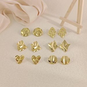 Casual Elegant Stainless Steel Stud Earrings for Women Geometric Design  Perfect For Everyday Wear And Parties Perfect Gift
