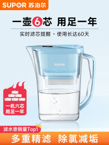 Supor Water Pitcher Tap Water Filter For Home Water Purifier Kitchen Drink Water Filter Pitcher Portable Water Filter Jug Filter Element