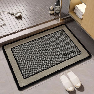 VIKAMABath Blanket High Quality Super Absorbent Bathroom Door Mat Anti-Skid Durable Easy To Clea Diatom Mud Bathroom Door Mat