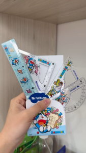 Thước Bộ 4 Món Hình Doraemon TP-SR09/DO Thiên Long Văn Phòng Phẩm Thủ Công & Thẻ Quà Tặng Trường học & văn phòng Dụng cụ học tập và văn phòng Thước