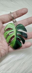 GANTUNGAN KUNCI BENTUK DAUN AKRILIK CUSTOM FOTO