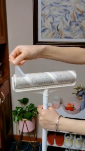 Cây Lăn Bụi Quần Áo Chăn Ga Đệm Cán Dài Lăn Bụi Tay Cầm Dài Lõi 19cm Vệ Sinh Nhà Cửa