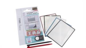 1Set Replacement HD Clear Top and Bottom Screen Protective Film & Stylus Pen For NDSi XL/L Console