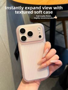 YOUSIDUN | Vỏ Bọc Mềm Trong Suốt Nhám Toàn Thân Cửa Sổ Lớn Thiết Kế Gợn Sóng cho iPhone Pro Max