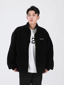 Warrior | Thickened Stand-collar Zip-up Jacket Dual Sided Loose Fit Cotton Coat