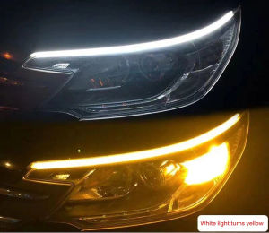 2Pcs For Hyundai Accent 2008-2023 12V Led Guide Strip Headlight For Car Daytime Running Lights Turn Signal DRL Car Modification