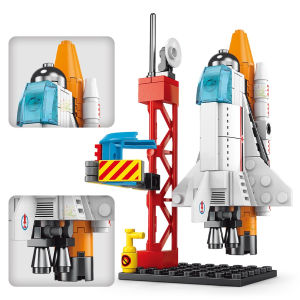 Angelbaby【COD】Nano Block Brick Rocket Kotak Pesawat Ulang-alik Peluncuran Roket 3D Puzzle Mainan Balok Susun