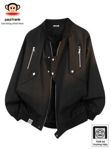 Paul Frank | Áo Khoác Phi Công Thiết Kế Đen Cổ Bóng Đánh Dễ Dàng