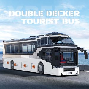 811PCS City Tour Bus Building Blocks Double-Decker Tourist Bus Model Bricks Desktop Decoration Diy Toys For Kids Holiday Gifts