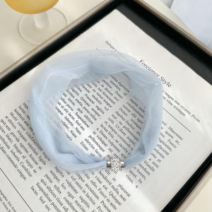 Pure Color Magnetic Buckle Scarf Thin Summer Womens New Versatile Neck Protection Decorative Shawl Scarf Headband Neck Warmer