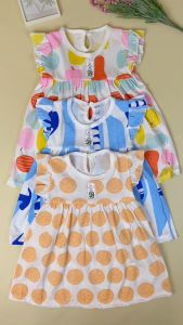 12.12 Dress Anak Motif Moon / Dress Anak Perempuan Dress Panjang Lutut Untuk Bayi Dress Ukuran Bebas 0-5Kg Dress Untuk Usia 6-18 Bulan - Lazada