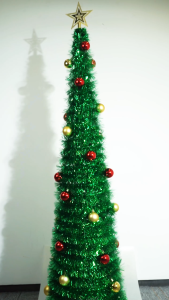 Foldable Christmas Tree Pop Up Artificial Tinsel 1.2/1.5 m/1.8 m/2.1 m Christmas tree for home decoration