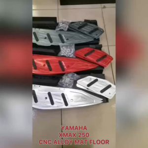 YAMAHA XMAX X-MAX 250 Alloy Cnc Floor Panel Step Carpet Mat Floor Aluminum Rear Footrest Pedals With Rubber Protector