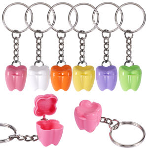 20 Chiếc Mini Răng Bé Hộp Bảo Quản Bộ Móc Khóa Đáng Yêu Răng Mất Bảo Vệ Sưu Tập Hộp Đựng Cho Bé Quà Lưu Niệm