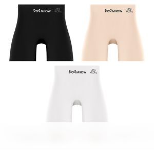 MiiOW | Cat Woman Invisible Safety Pants High Waist Thin Ice Silk Womens Underwear Briefs Two-In-One Summer Abdomen Control Shorts