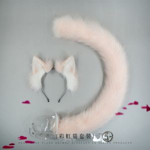 Bộ Tai Mèo Thủ Công Dễ Thương Phụ Kiện Tóc Tai Mèo Phụ Kiện Đuôi Thú Cưng Bộ Trang Trí Tóc Dễ Thương Cho Tiệc Hóa Trang