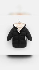 New 2-10Y Winter Long Style Girls Boys Jacket Outdoor Wear Thick Keep Warm Hooded Coat For Kids Children Cotton Padded Outerwear