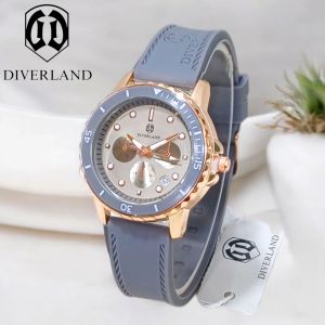 BISA-COD JAM TANGAN WANITA ORIGINAL / JAM TANGAN WANITA TAHAN AIR / JAM TANGAN WANITA FASHION KOREA / JAM TANGAN DIVERLAND DD01 / TALI RUBBER TANGGAL AKTIF / CRONO VARIASI