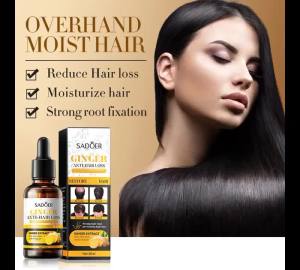 SADOER 1/2/3/4/5pcs Black Sesame Hair Strengthening Oil Ginger hair essential oil Nourishing Treatment Split Ends Dry All Types