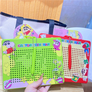 Large Size Crayon Shinchan Stress Relief Magnetic Steel Ball Drawing Board Keychain Pendant Best Friend Bag Decoration