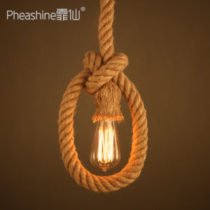 Pheashine | Rustic Retro Rope Decor Small Pendant Light