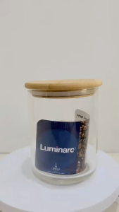 Toples Kaca Luminarc + Lid Storit Bamboo Original