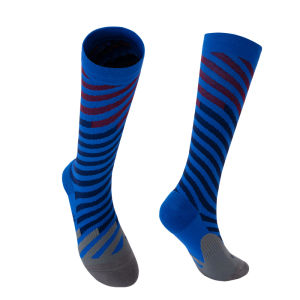 Sports Pressure Socks for Running And Cycling Professional Compression Leggings Socks Almond Rocks High Tube Striped Socks