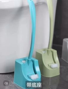 ZH405 Double-sided bristle long handle toilet brush with base Set