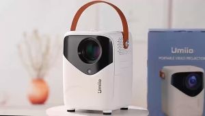 โปรเจคเตอร์ 4K เครื่องฉาย Mini 1080p มินิ โปรเจคเตอร์ ต่อกับโทรศัพท์ iOS/Android เครื่องฉายโปรเจคเตอ