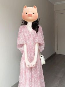 DANTING | Lace Bubble Sleeve Dress
