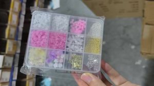 12Grids/Box 3D Mixed Bowknot Pearl Heart Nail Charms Flatback Resin FlowerStarMoon Nail Rhinestones DIY Nail Art Decorations &