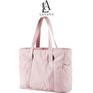 LAYOTO Tas Tote Bag Wanita Large Capacity Casual Shopper Bag Gym Yoga Bag for Sport Work