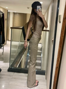 Extended Length Bell Bottom Denim Jeans for Tall Women Low Waist Slim Fit Comfortable Breathable American Style Jeans