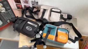 กระเป๋าคาดอก เทรนด์ญี่ปุ่น ฮิปฮอป กระเป๋าคาดหน้าอกฮิปฮอป กระเป๋าคาดอก กระเป๋าคาดหน้า ป้ายโลโก้ปัก คาดเอว ผ้าไนล่อน