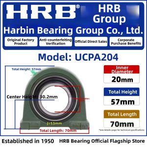 HRB Harbin Bearings UCPA 201 202 203 204 205 206 207 Mounted Spherical Roller Bearings