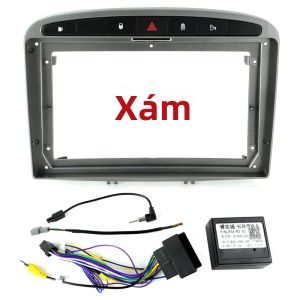 Khung Radio Ô Tô 9 Inch Bộ Chuyển Đổi Âm Thanh Mặt Dưỡng Mặt Trước Bộ Dụng Cụ Lắp Đặt Cho PEUGEOT 308 408 2008-16