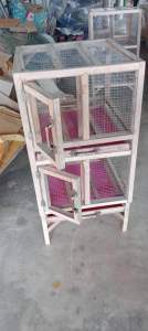 กรงนก กระรอก กระเเต ชูการ์ กรง2ชั้น+ถาดรอง2+ประตู2 ขนาด100*50*50