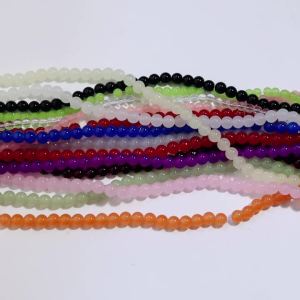 1 Strand 6/8mm Single Color Glass Beads Round Loose Spacers Beads For Decoration Making DIY Sewing Clothing Handmade Crafts Supp