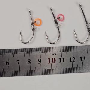 MNFT 10Pcs/Box Strong Carbon Steel Barbed Fishhook Fixed Circle Hook Live Shrimp Fishing Bait Targeted for Carp for Lure Fishing