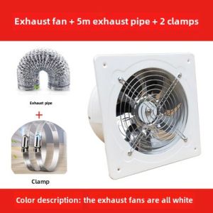 Kitchen Ventilator Copper Wire Window Type Exhaust Fan 4 Inch Sealing Ring Included for Bathroom Air Exchange