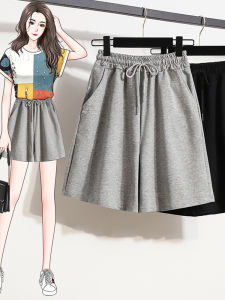 Quần Short Thể Thao Mùa Hè Mỏng Rộng Rãi Cho Nữ Cỡ Lớn Quần Dài Năm Điểm Bằng Vải Polyester Cotton 35% Quần Ống Đứng